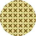 thumbnail image 1 of Ahgly Company Machine Washable Indoor Round Transitional Dark Golden Rod Brown Area Rugs, 3' Round, 1 of 7