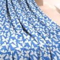 thumbnail image 3 of Blue White Butterfly Pattern Blanket,Comfortable Soft Flannel Throw Blanket,All Season,Warm Lightweight Blankets for Sofa Bed Couch Living Room Chair,40"x50", 3 of 4
