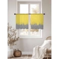 thumbnail image 3 of Yellow Grey Abstract Paint Sheer Curtains 54 Inches Long 2 Panels Light Filtering Semi Sheer Window Curtains Drapes for Bedroom Living Room 52"x54"&nbsp;2&nbsp;&nbsp;Panels, 3 of 7