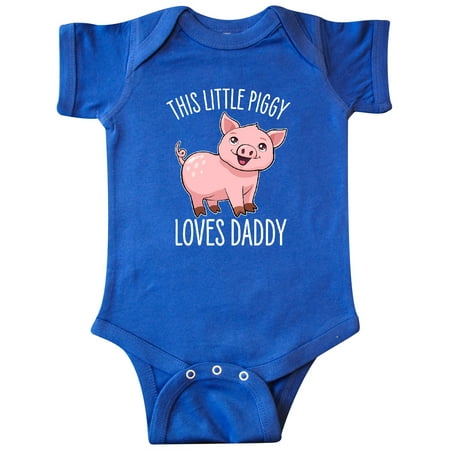 

Inktastic This Little Piggy Loves Daddy- cute Gift Baby Boy or Baby Girl Bodysuit