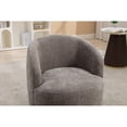 thumbnail image 2 of Jopath Swivel Accent Armchair, Barrel Chair With Black Powder Coating Metal Ring Chenille Fabric Accent Chair for Living Room Bedroom Reading Waitingroom Gray, 2 of 9