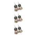 thumbnail image 4 of Sonducket 1 par de pendientes de atrapasueños, estilo bohemio Retro, colgante de oreja, joyería turquesa hueca, accesorio de moda, pendiente Type1 NO1, 4 of 6