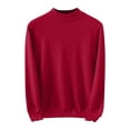thumbnail image 2 of gbyLJF Lightweight Mock Neck Sweater for Men Solid Color Long Sleeve Pullover Tops Soft Comfy Slim Fit Blouse Casual Base Layer Shirt, 2 of 4