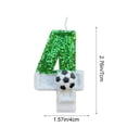 thumbnail image 3 of Green Glitter Number 0-9 Soccer Candles, Cake Decor Accessories for Soccer themed birthday parties, Game Day Celebrations And Sports Party Layout, 4, 3 of 7