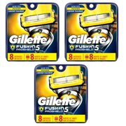 Gillette Fusion Proshield Cartridges, 8 Ct (Pack of 3) + Makeup Blender Stick, 12 Pcs