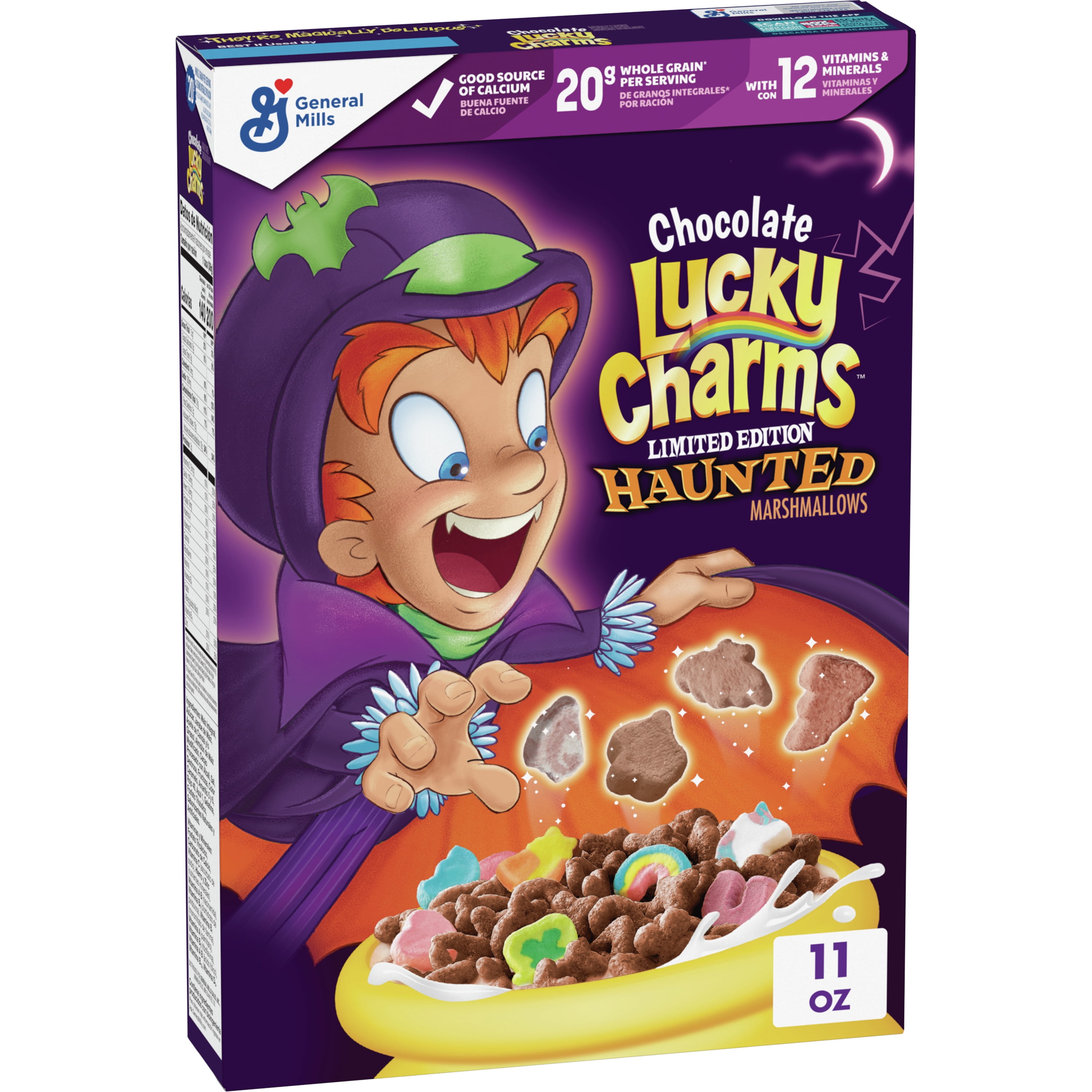 Chocolate Lucky Charms Cereal with Haunted Marshmallows, Halloween