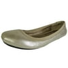 Me Too Womens Flynn Leather Ballet Flat Shoe, Pale Gold, US 10