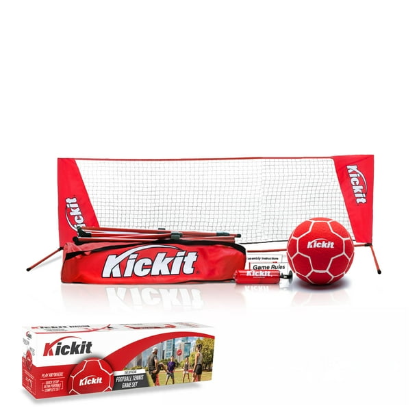 Set de juego de fútbol y tenis Kickit portátil con red y pelota