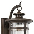 thumbnail image 3 of Franklin Iron Works Callaway Modern Industrial Outdoor Wall Light Fixture Bronze LED 11 1/2" Seedy Glass for Post Exterior Barn Deck House Porch Yard, 3 of 7