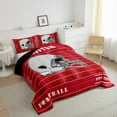 thumbnail image 3 of Erosebridal Houston Bedding Queen Comforter Set,Sports Theme Down Comforter,Football City Bedding Sets Queen with Comforter For Boys Kids,Microfiber Bedroom Decoration Reversible,3 Pieces, 3 of 7