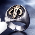 thumbnail image 3 of ZMY Home Stainless Steel Rings Mando's Mythosaur Signet Ring for Men Women (12), 3 of 6