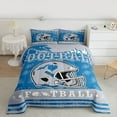 thumbnail image 2 of jejeloiu American Rugby Ball Full Size Comforter Sets,Gray Football Helmet Bedding Sets For Boys Reversible 3 Pieces, 2 of 8
