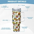 thumbnail image 5 of Pofeuu Hot Dog With One Sausage Print 40oz Ice Bully With Handle And Straw Stainless Steel Vacuum Insulated Cup And 2 In 1 Straw Lid, 5 of 8