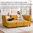 thumbnail image 4 of Modular Sectional Sofa, Freely Combinable 6-Seat Convertible Sectionals with Chaise, U Shaped Oversized Sectional Couches with Storage Ottoman for Home Apartment Office (Yellow), 4 of 10