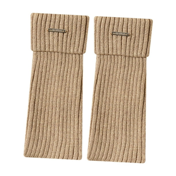 Calentadores de piernas para mujer, accesorios de ropa, calentadores de piernas tejidos para deportes. Caqui