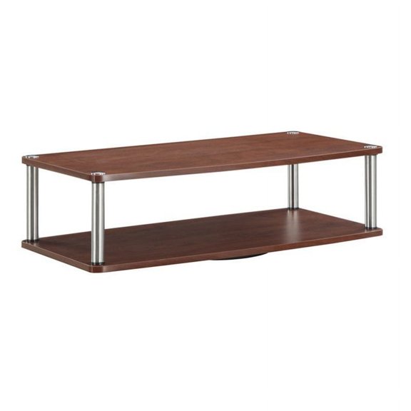 Pemberly Row XL Two Tier TV Swivel in Cherry