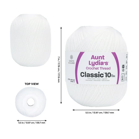 Aunt Lydia's® Jumbo Crochet Cotton Thread, White