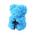 thumbnail image 3 of Rosa del Día de San Valentín, regalos del Día de San Valentín para ella, flores artificiales, oso, decoración del Día de San Valentín para esposa y , Azul, 3 of 8