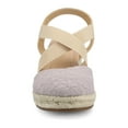 thumbnail image 6 of Journee Womens Ashlee Platform Espadrille Wedge Sandals, Widths Available, 6 of 9