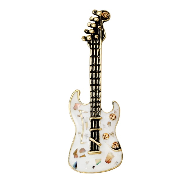 Guardurnaity Men Brooch Guitar Decorative Jewelry Party Decoration Holiday Scarf Birthday Suit Clothing DIY Craft Dressing Alloy Type2 NO2