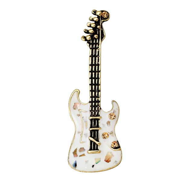 Sonducket Men Brooch Guitar Decorative Jewelry Party Craft Birthday DIY Dressing Decoration Scarf Alloy Clothing Suit Holiday Ropa, zapatos y accesorios Miscelánea No.01