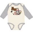thumbnail image 3 of Inktastic Cute Horse, Sheep, Cow, Pig, and Rooster Farm Animals Boys or Girls Long Sleeve Baby Bodysuit, 3 of 5