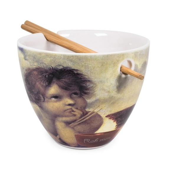 Bowl Bop Cherub Fine Art Japanese Dinner Set | 16-Ounce Ramen Bowl, Chopsticks
