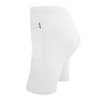 thumbnail image 5 of cocolona Womens Biker Shorts with Pockets Stretchy Yoga Leggings Gym Running Workout Yoga Shorts White S-2XL, 5 of 7