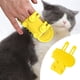 thumbnail image 3 of Cepillo anti-picazón para mascotas con 63 dientes de peine redondos para perros y gatos, herramienta de masaje y aseo, 1 unidad, 35 mm, amarillo Rkxzt, 3 of 8