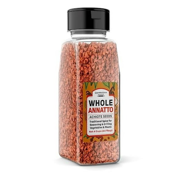 Unpretentious Whole Annatto Seeds, 4 Cups, Seasoning, Grilling Spice & Rub, Cooking