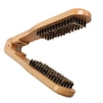 thumbnail image 4 of Evite Daños en el Cuero Cabelludo, Cepillo de Pelo de Doble Cara, Abrazadera, Alisado del Cabello, Madera, Aspecto Hermoso, Fácil de Alisar, 4 of 8