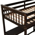 thumbnail image 7 of Twin Size Loft Bed with Storage Shelves and Built-in Desk, Wood Loft Bed Frame with Full-length Guardrails and Ladder for Kids Boys Girls Bedroom Dorm, Space Saving, Espresso, 7 of 7