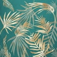 thumbnail image 2 of Urban Epiphany 20x20 White Modern Wood Framed Museum Art Print Titled - Glam Leaves Teal 3, 2 of 4