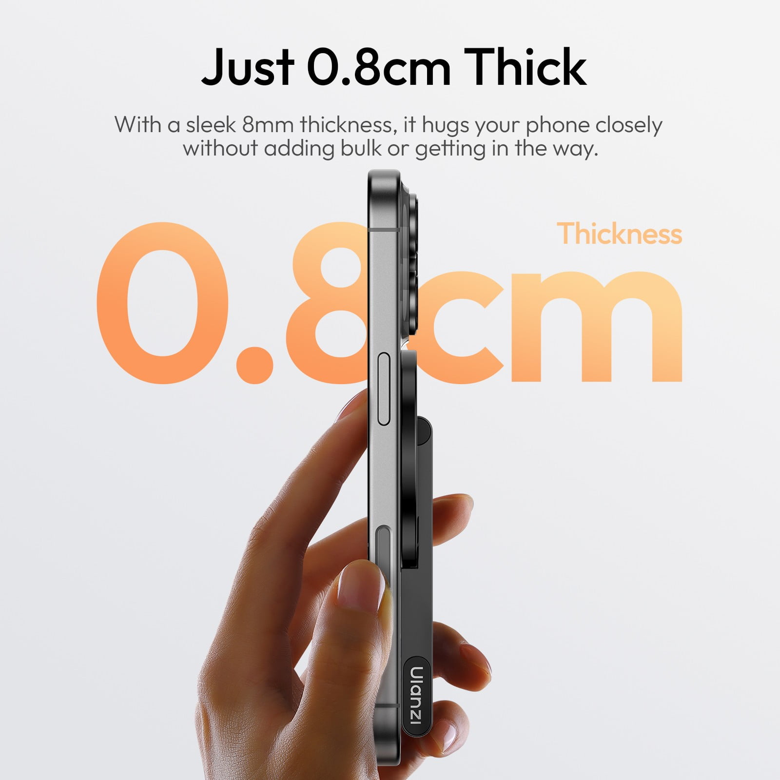 Ulanzi MA60 Foldable Magnetic Phone Tripod, MagSafe-Compatible Aluminum Stand for iPhone & Android, Lightweight 65g Portable Tripod for Travel, Vlogging & Live Streaming