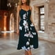 thumbnail image 3 of Vestido maxi con tirantes para mujer Vestido ajustado con estampado floral de un solo pecho Traje diario FLhrweasw Nuevo, 3 of 7