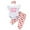 White, variant on Dooleck Newborn Baby Girl Outfits Flamingo Baby Clothes White Onesies Pants Sets