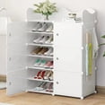 thumbnail image 1 of Armario de Almacenamiento con Puertas, Zapatero Portátil con 6 Niveles para 24 Pares de Zapatos ,Organizador para Zapatos con Cerramiento y Soporte, 1 of 8