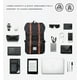 thumbnail image 5 of KAUKKO Mochila Escolar de Viaje para Universidad flexible con portátil para 15",22L(Lino/Negro) KAUKKO  EP5-2, 5 of 5