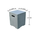 thumbnail image 4 of Elementi Square Propane Tank Cover, Glass-Fiber Reinforced Concrete - Fire Pit Accessories -Smooth Gray, 4 of 7