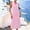 Pink, variant on Dxzfnsa Womens Summer Maxi Dresses Women's Cotton Linen Drawstring Tank Sundresses Casual V Neck Sleeveless Boho Flowy Beach Dresses