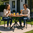thumbnail image 2 of Homy Casa 31.5in Round Dining Table, Small Space Kitchen Table with Metal Legs for 2–4 People, 2 of 8