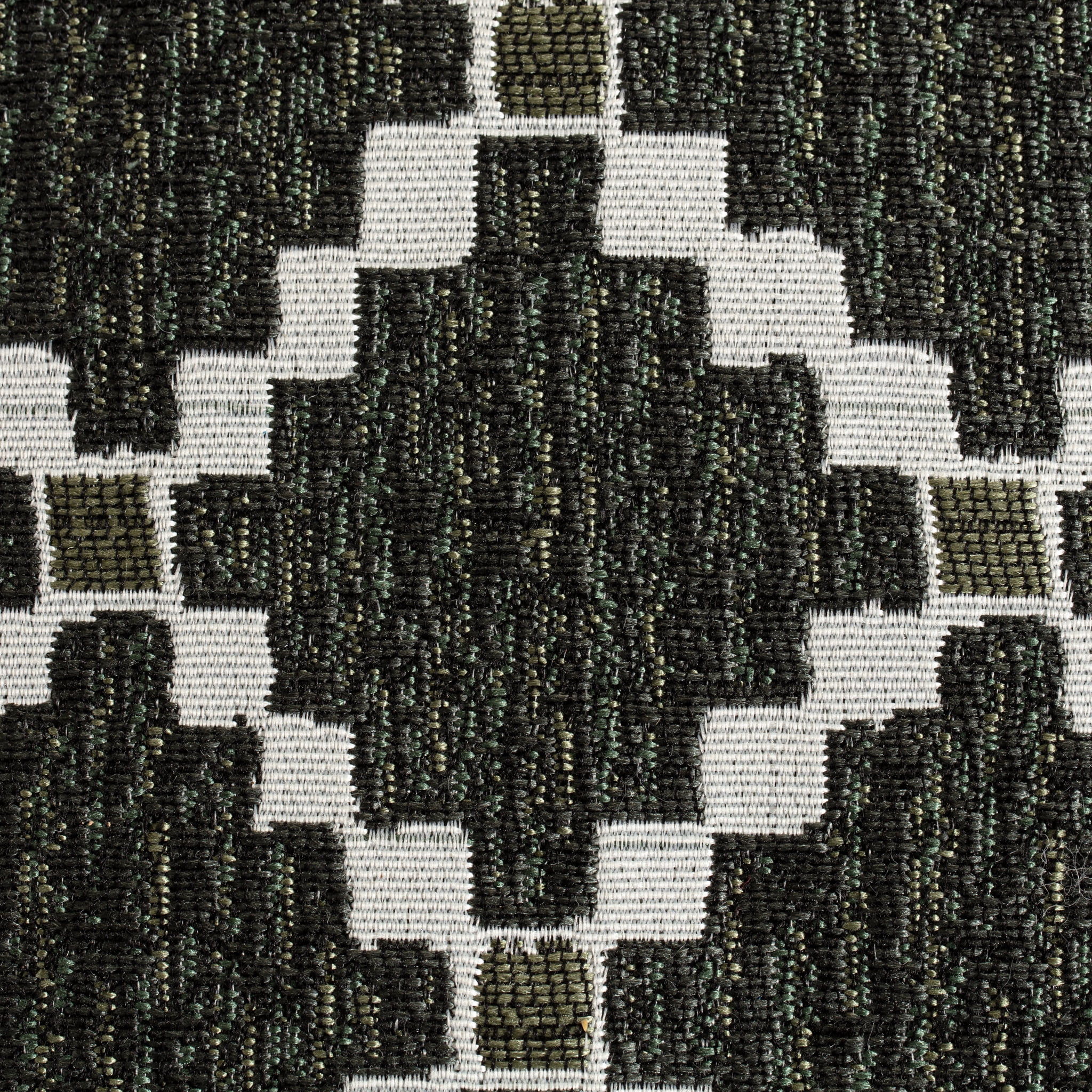 Deschutes Green 18" x 18" x 18" Green & Ivory Pouf