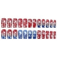 thumbnail image 4 of Yoyauz 24PCS French Pointed Nail Press, Short Fake Nail, Square Nail Press, And Floating Red And Blue Star Independent Day Design Charm Acrylic Nails Suitable For Female Girls, 4 of 6