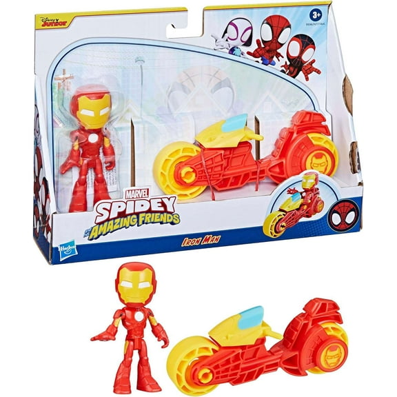 Marvel Spidey & His Amazing Friends Iron Man Vehicle & Action Figure