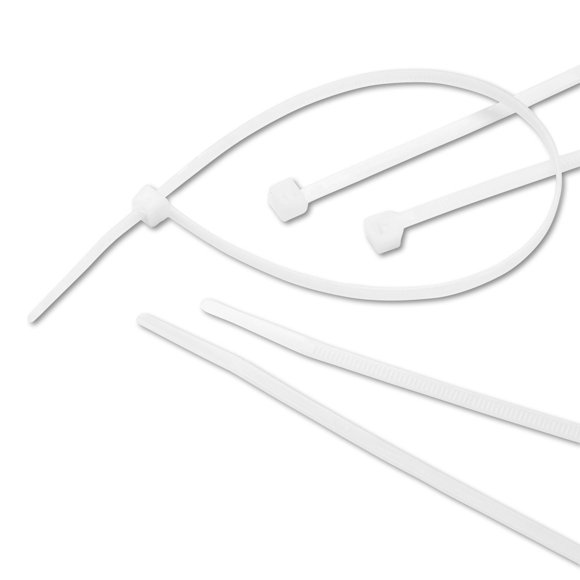 Tatco 22300 Nylon Cable Ties, 11 x 3/16, 50 lb, 500/Pack, Natural