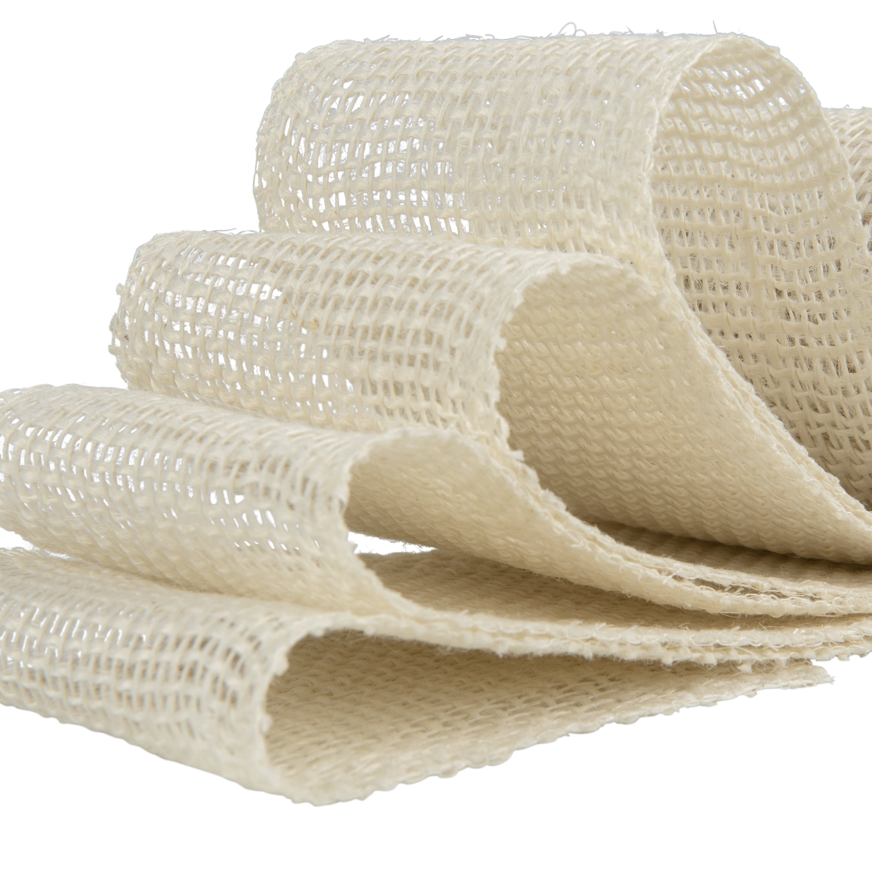 Love, Laugh, Craft Jute Burlap Roll Precut, Finished Edges, 3in W x 5 Yards, 740-33, White