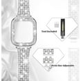 thumbnail image 4 of ANTHOUSE Compatible Apple Watch Band 38mm 40mm 41mm 42mm 44mm 45mm Series 8 7 6/SE 5 4 3 2 1, Diamond Case + Women Jewelry Bling Rhinestone Stainless Metal Strap Band for iWatch, 4 of 12