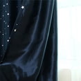thumbnail image 1 of Cortina Deco 4pcs 100x130cm Full Blackout Shading Stars Gancho Ojal Azul oscuro Ndcxsfigh  Libre de BPA, 1 of 6