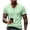 Light Green, variant on LWavelet V Neck Mens T-Shirts Short Sleeve Summer Comfort Shirts for Men Classic Casual Summer Basic Tee Shirt