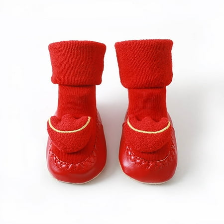 

Quealent Baby Boys Shoes Baby Boy s Girls Warm Snow Short Boots First Walkers Shoes B 6 Months